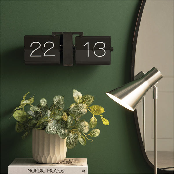 Flip Clock - Black 復古翻頁鐘 Karlsson