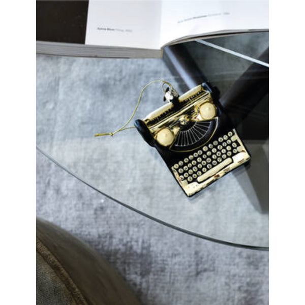 Gold Typewriter Ornament Glass 玻璃掛飾
