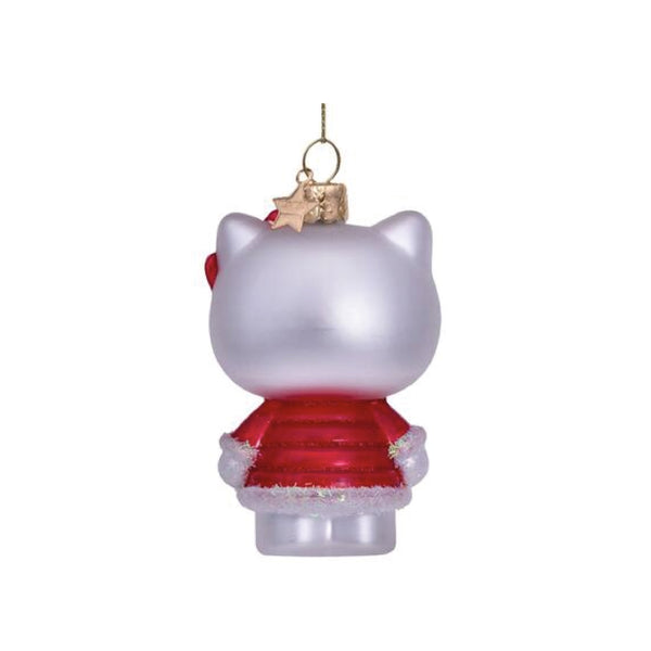 Hello Kitty With Xmas Dress Ornament Glass 玻璃聖誕掛飾