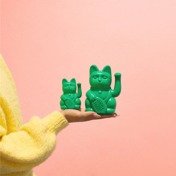 Lucky Cat - Mini Vivid Green 鮮綠色迷你 幸運招財貓