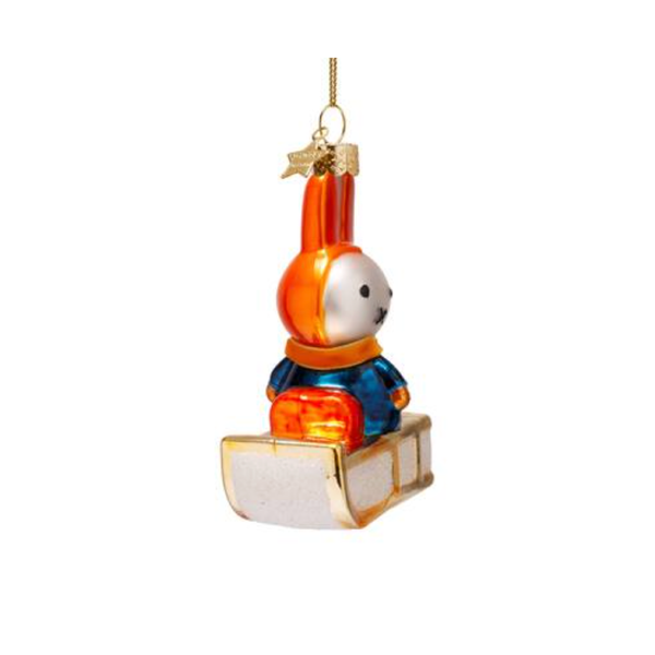 Miffy On Sleigh Ornament Glass 玻璃掛飾
