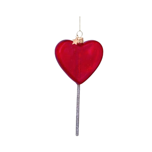 Red Lollipop Ornament Glass 玻璃掛飾