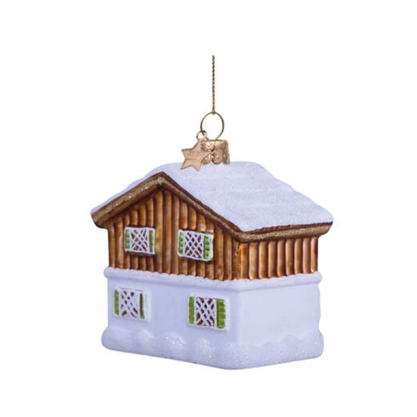 Ski Lodge Ornament Glass 玻璃聖誕掛飾