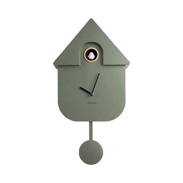 綠色 Wall Clock Modern Cuckoo 搖擺布谷鳥掛鐘 ( 整點報時 )