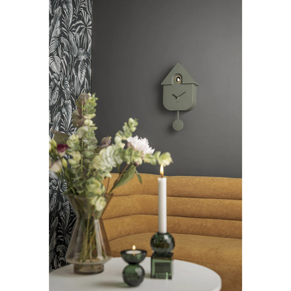 綠色 Wall Clock Modern Cuckoo 搖擺布谷鳥掛鐘 ( 整點報時 )