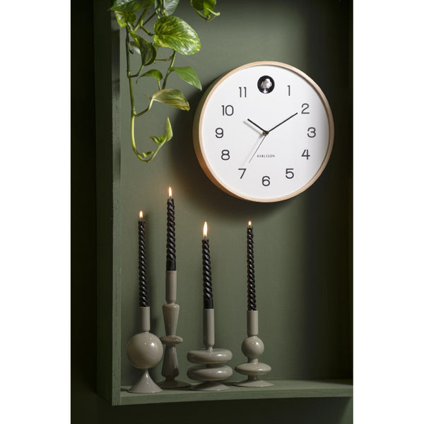 白色 Wall Clock Natural Cuckoo 布谷鳥掛鐘 ( 整點報時 )