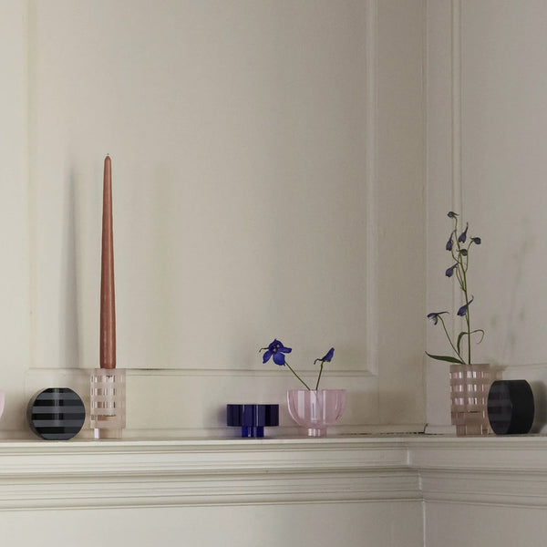 OYOY Graphic Candle Holder - Anthracite