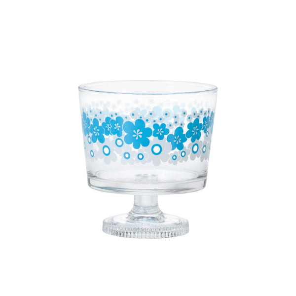 Deep Goblet - Hananowa 藍白小花復古高腳闊口杯 ADERIA
