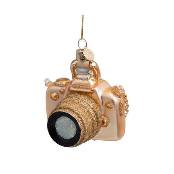 Gold Camera Ornament Glass 玻璃聖誕掛飾