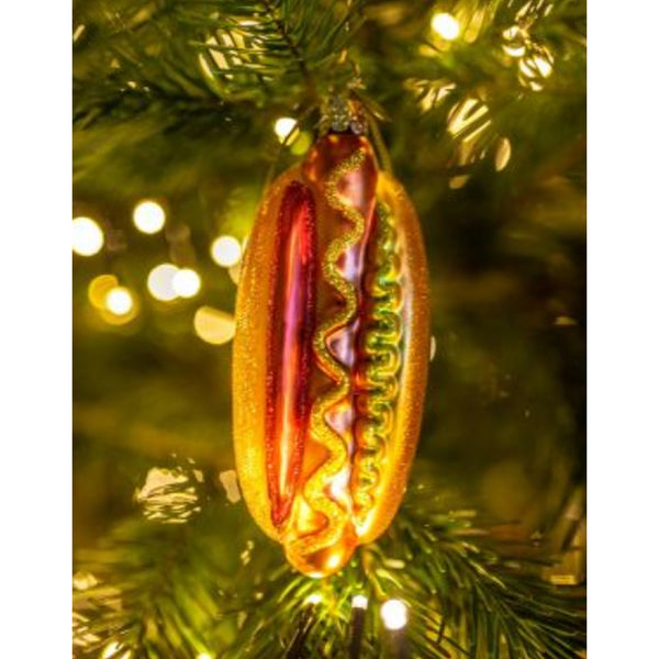 Hotdog Ornament Glass 玻璃聖誕掛飾