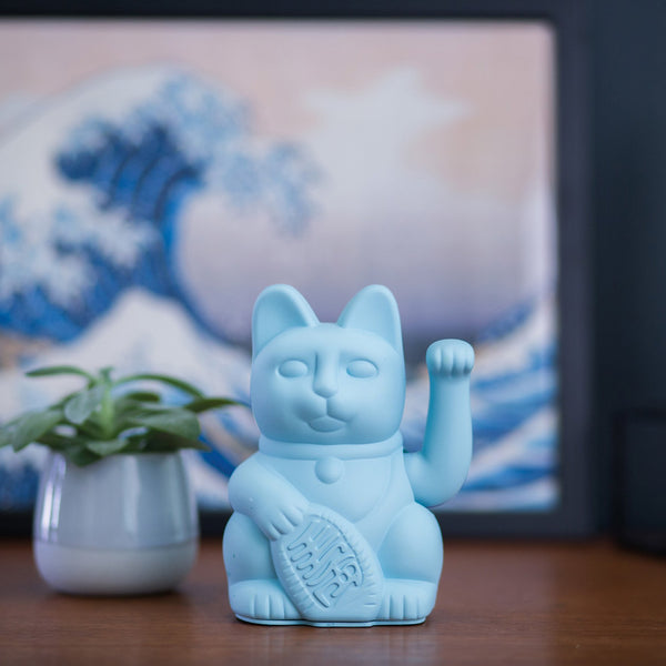 Lucky Cat Blue MANEKI NEKO by Donkey