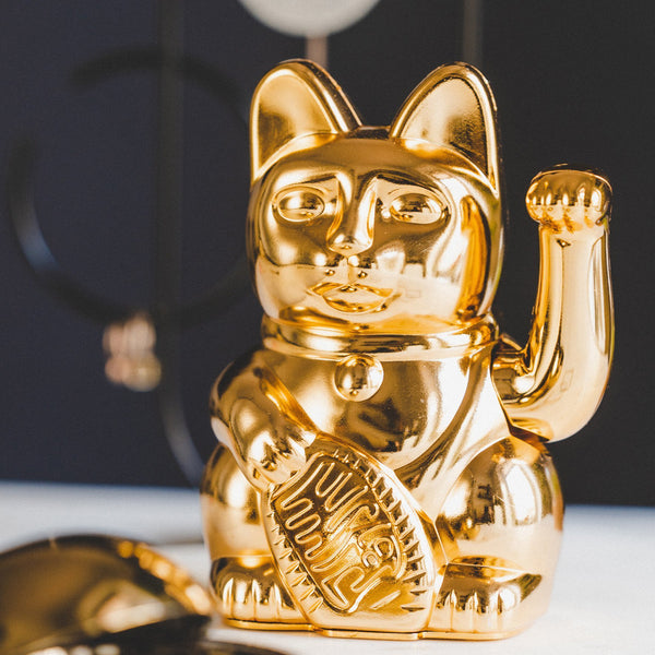 Lucky Cat Glossy Gold MANEKI NEKO by donkey