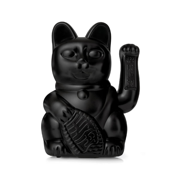 Lucky Cat Large Black MANEKI NEKO by donkey