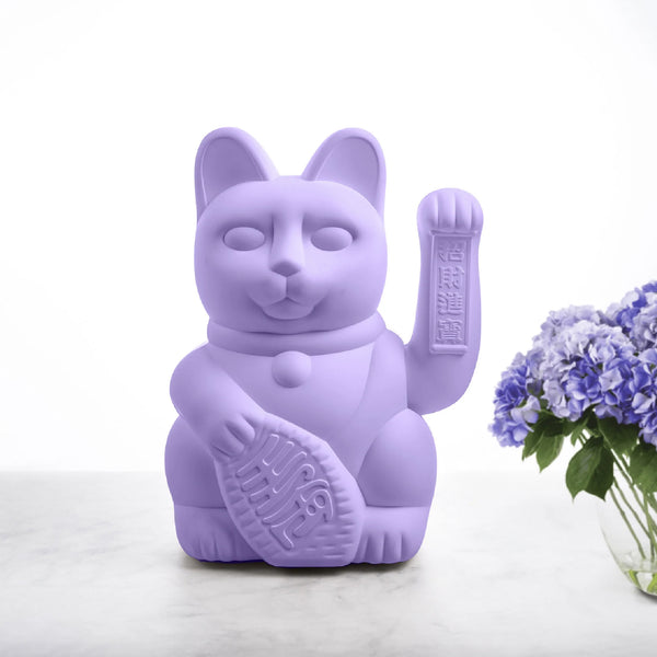 Lucky Cat - Large Lilac 紫丁香色大號 幸運招財貓 MANEKI NEKO by Donkey