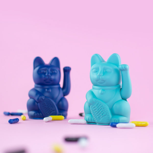 Lucky Cat Mini Dark Blue MANEKI NEKO by Donkey
