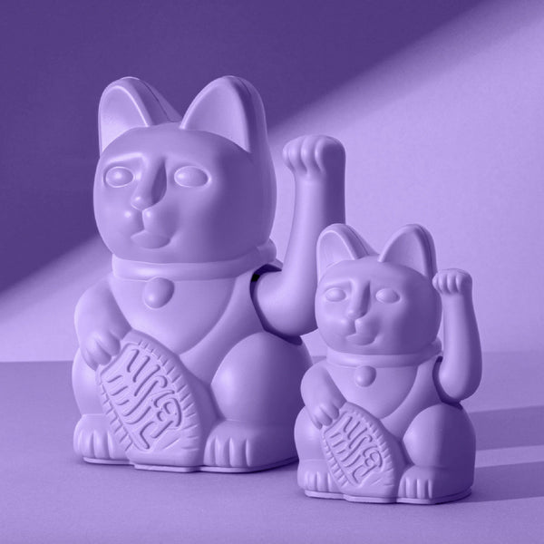 Lucky Cat - Mini Lilac 紫丁香色迷你 幸運招財貓 MANEKI NEKO by Donkey