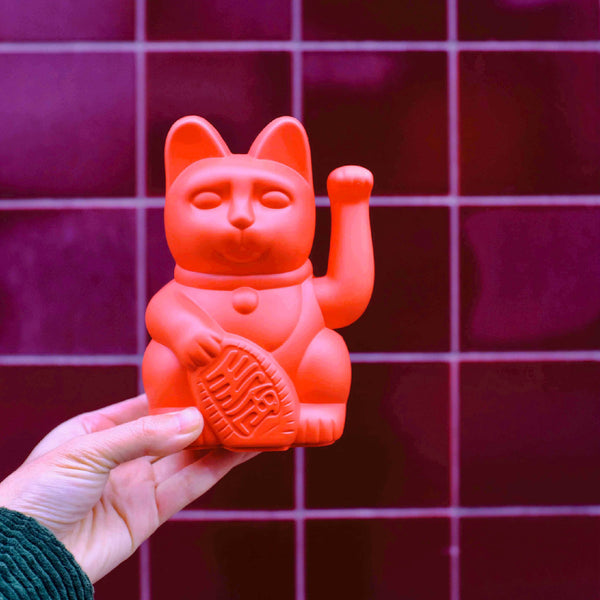 Lucky Cat Red MANEKI NEKO by donkey