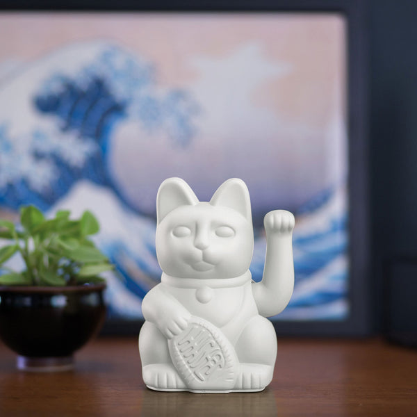 Lucky Cat White MANEKI NEKO by donkey