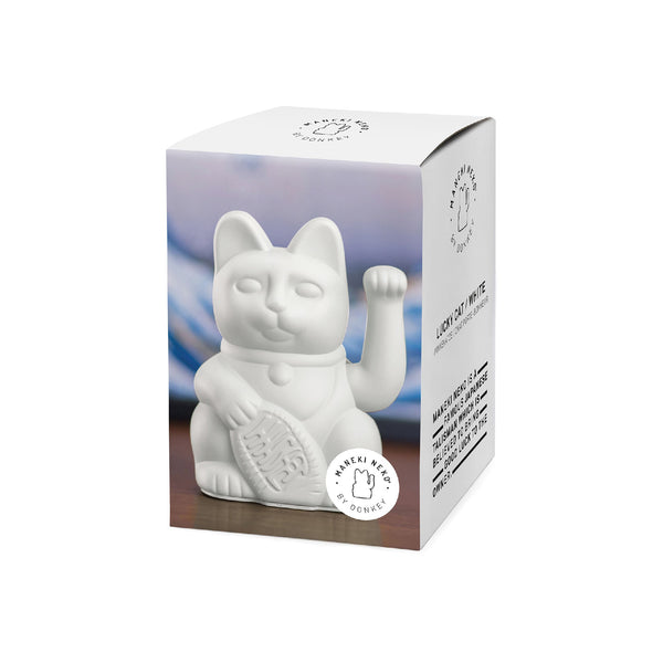 Lucky Cat White MANEKI NEKO by donkey