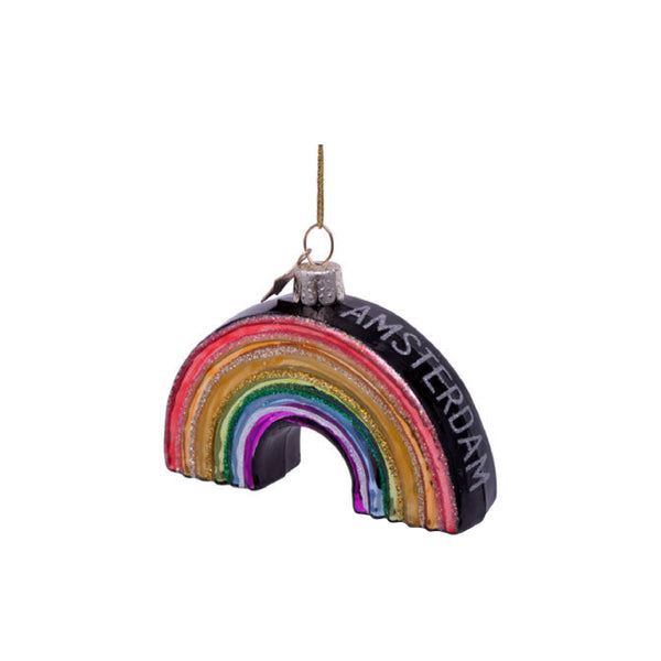 Multi Rainbow With Amsterdam Ornament Glass 玻璃聖誕掛飾