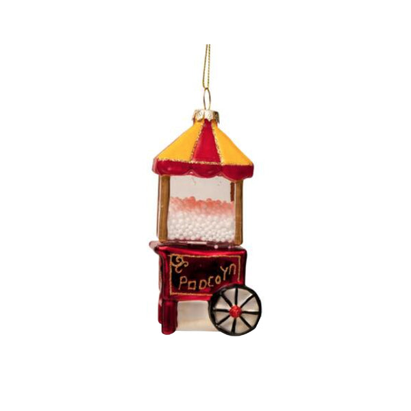 Red Popcorn Ornament Glass 玻璃聖誕掛飾