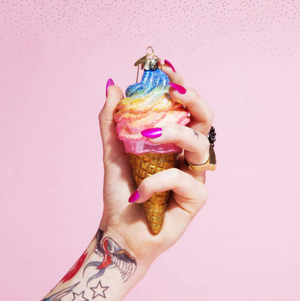 Rainbow Icecream Ornament Glass 玻璃掛飾