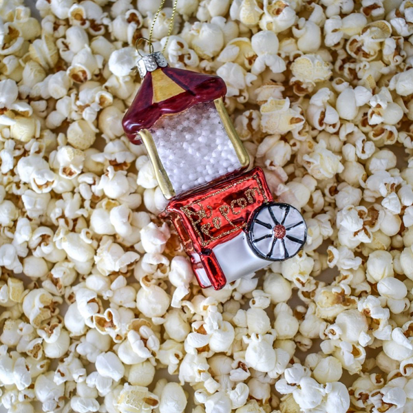 Red Popcorn Ornament Glass 玻璃掛飾