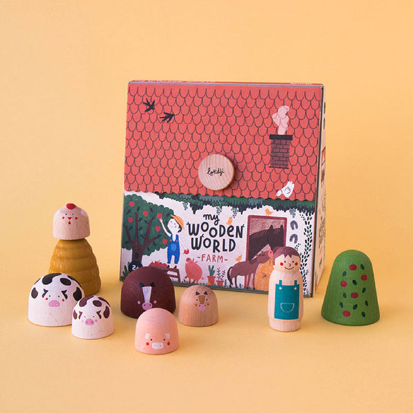 Wooden World Farm 積木玩具擺設 Londji