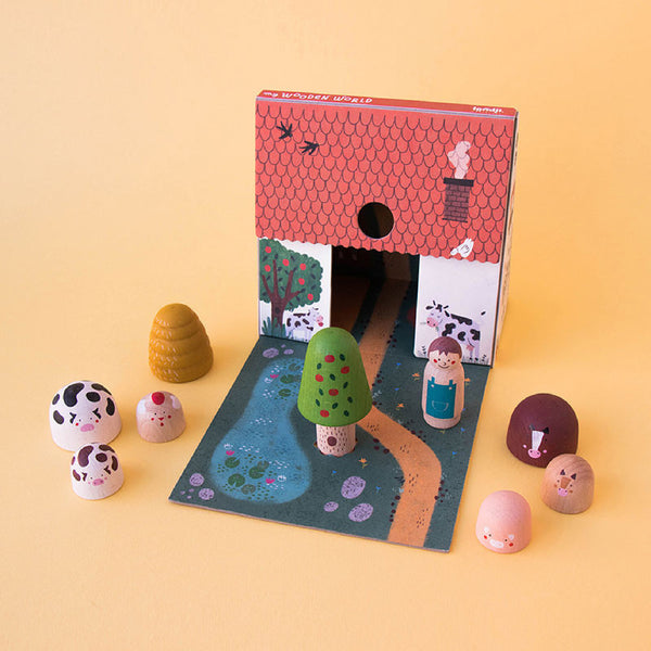 Wooden World Farm 積木玩具擺設 Londji